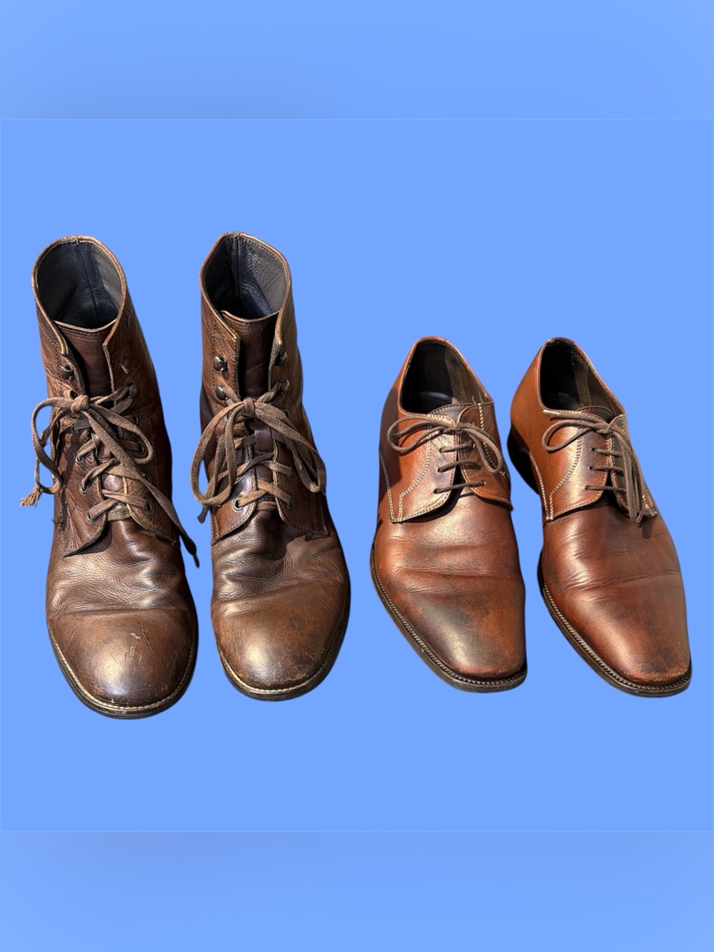 To Boot New York Brown Leather Lace-Up Boot and Loafer Bundle